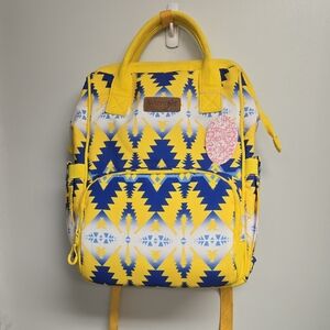 Wrangler Vibrant Yellow and Blue Backpack Travelbag